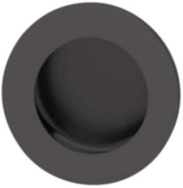 Häfele Muschelgriff LADY BLACK aus Edelstahl rund, Ø 50 - 60 mm