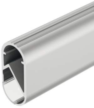 Häfele Schrankrohr Loox Aluminium Streuscheibe mattiert 2500 mm