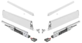 Häfele Schubladenbox MATRIX BOX S35 aus Stahl, weiß mit Dämpfung 35 kg