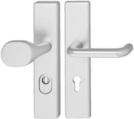 Häfele Sicherheitsgarnitur DIN-NORM PZ 92 Schutzbeschlag Drücker/Knopf Modell A91.12 mit Kernziehsch