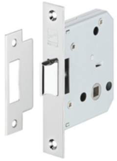 Häfele Startec Fallen-Einsteckschloss für Drehtüren Dornmaß 55 mm Edelstahl matt