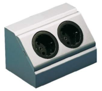 Häfele Steckdosen-Element 230 V Energiebox 2-fach Schuko-Steckdose
