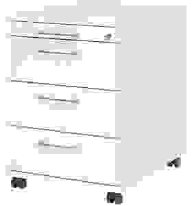 HAMMERBACHER Mirakel Rollcontainer weiß 4 Auszüge 42,8 x 58,0 x 59,0 cm