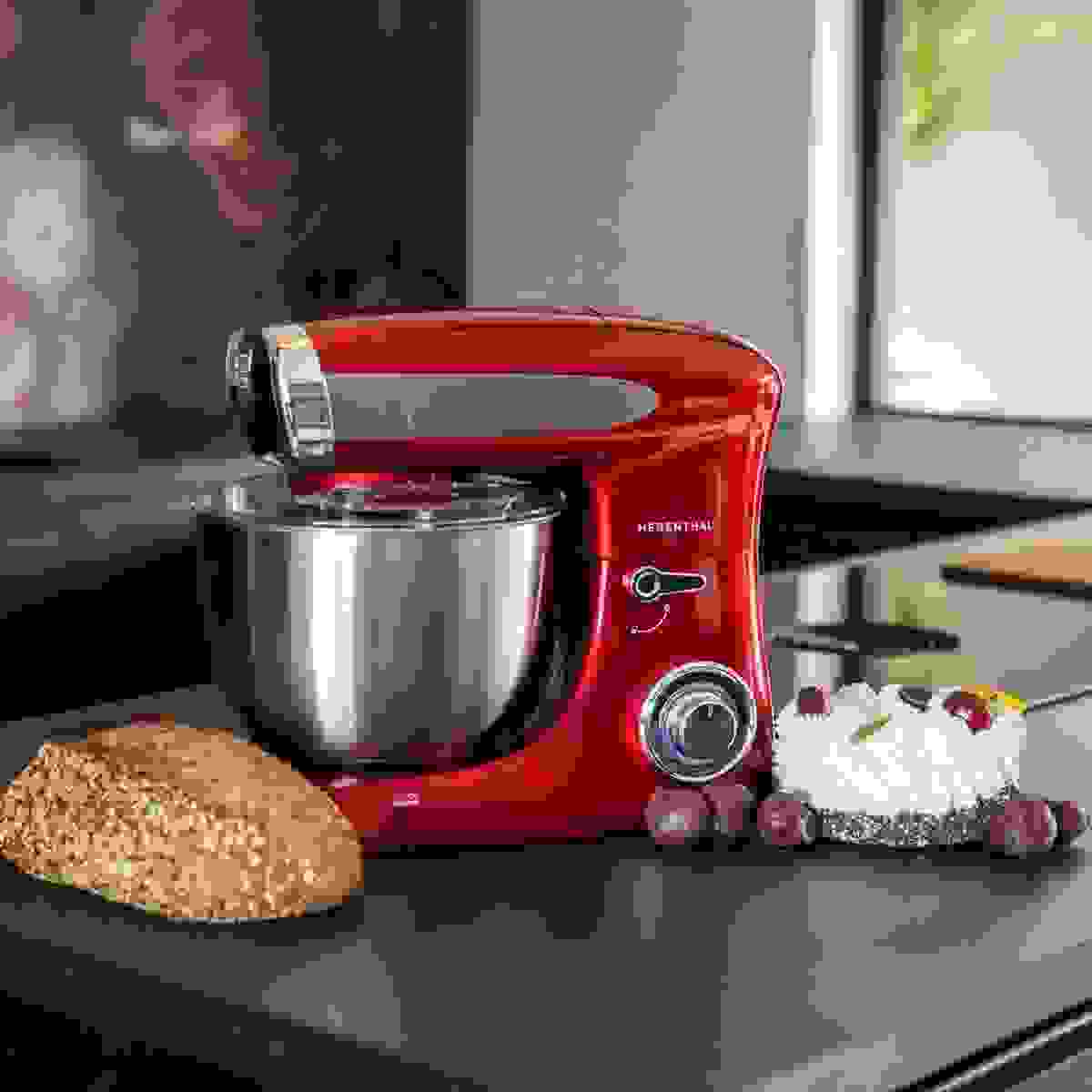 Herenthal Küchenmaschine - 1900W - 6.5L - Rot