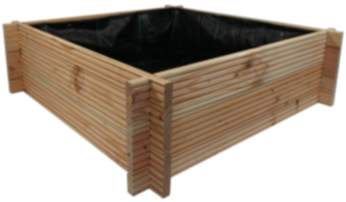 Hochbeet Aik von Nordje® aus hochwertigem Douglasie Holz 99x99x29,5 cm mit Geotextil-Vlies