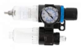 Högert Luftfilter mit Manometer und Öler für Druckluft- und Lackierwerkzeuge 1/4 Zoll