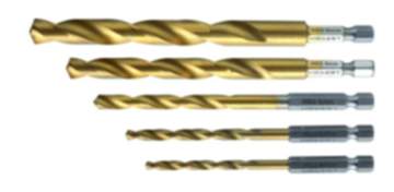 Högert Metallbohrer-Satz mit Sechskantstift 1/4 Zoll D 4 - 10 mm, 5-tlg