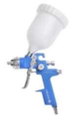 Högert Pressluft-Lackierpistole mit oberem Saugbehälter 100 - 600 ml