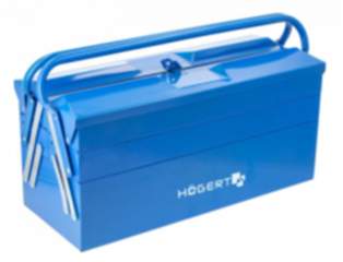 Högert Werkzeugkasten aus Metall, bis 70 kg 550 x 205 x 295 mm
