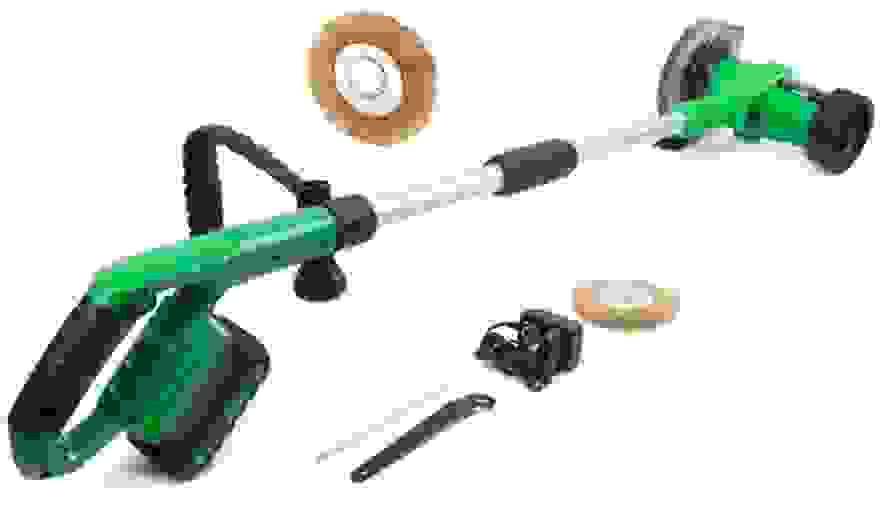 Hofftech Accu Unkrautbürste / Fugenbürste - 100 mm - 2000mAh - 20V - inkl. 2 Bürsten und 1 extra Metallbürste