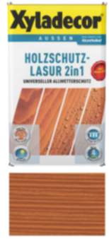 Holzschutz Lasur für Außenbereich Xyladecor  2in1 Mahagoni 0,75L Universeller Allwetterschutz