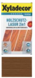 Holzschutz Lasur für Außenbereich Xyladecor  2in1 Nussbaum 0,75L Universeller Allwetterschutz