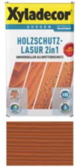 Holzschutz Lasur für Außenbereich Xyladecor  2in1 Teak 0,75L Universeller Allwetterschutz