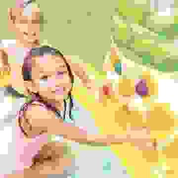 Intex Aufblasbarer Kinderpool - Obst - Mit Rutsche - 244 x 191 x 91 cm
