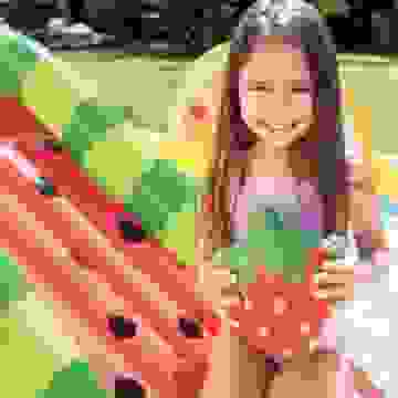 Intex Aufblasbarer Kinderpool - Obst - Mit Rutsche - 244 x 191 x 91 cm