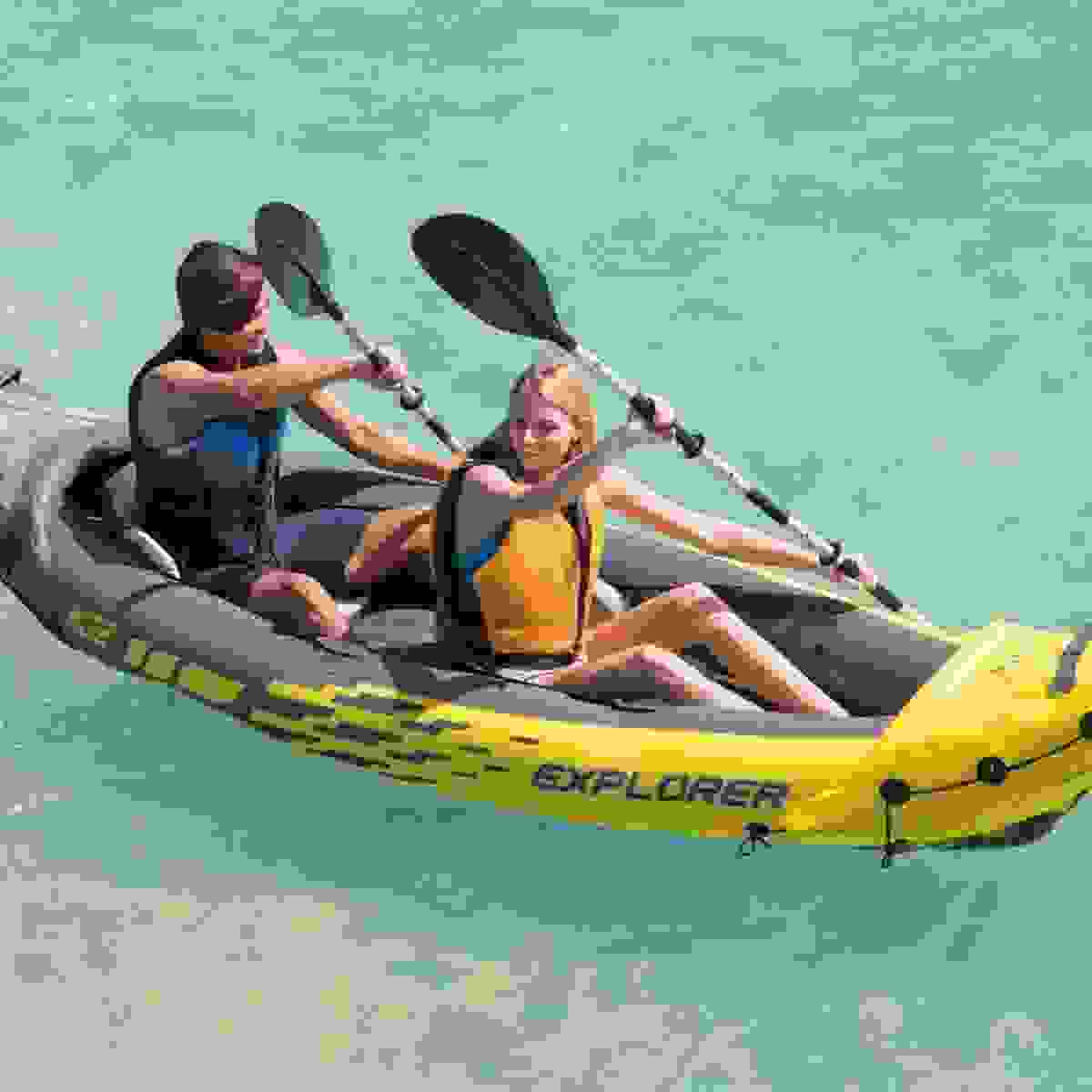 Intex Explorer K2 Kajak - 312cm - 2 Personen - Gelb - Max. 180 kg - Aufblasbar