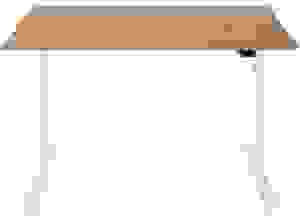 ith möbel EasyT elektrisch höhenverstellbarer Schreibtisch eiche rechteckig, T-Fuß-Gestell weiß 120,0 x 80,0 cm