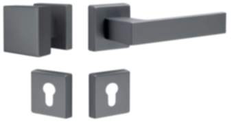 JUVA Drückergarnitur oder Fenstergriff PUSH aus Aluminium anthrazit