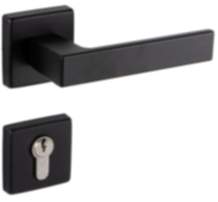 JUVA Drückergarnitur oder Fenstergriff PUSH aus Aluminium schwarz matt