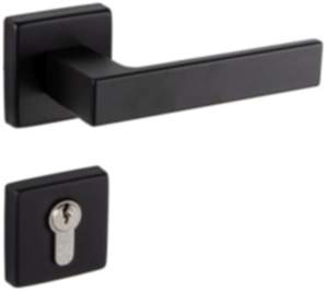 JUVA Drückergarnitur oder Fenstergriff PUSH aus Aluminium schwarz matt