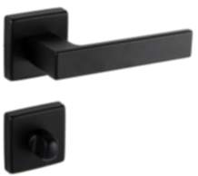 JUVA Drückergarnitur oder Fenstergriff PUSH aus Aluminium schwarz matt