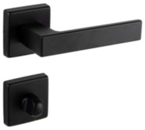 JUVA Drückergarnitur oder Fenstergriff PUSH aus Aluminium schwarz matt