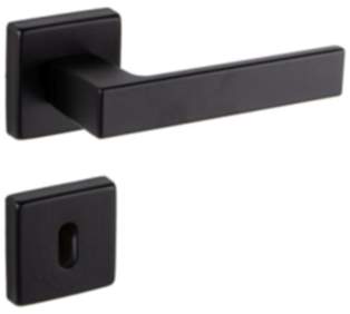 JUVA Drückergarnitur oder Fenstergriff PUSH aus Aluminium schwarz matt