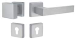 JUVA Drückergarnitur PUSH aus Aluminium silber