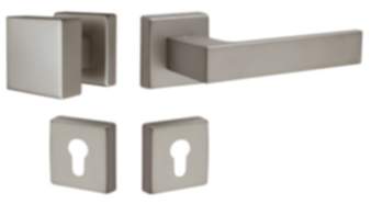 JUVA Drückergarnitur PUSH aus Aluminium vernickelt matt