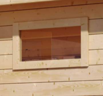 Karibu | 38 mm längliches feststehendes Fenster | naturbelassen