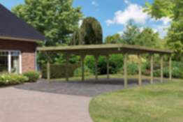Karibu | Doppelcarport Classic 3 Variante A | mit Stahldach