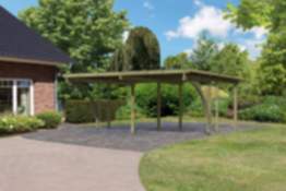 Karibu | Doppelcarport Eco 1 Variante C | 2x Rundbogen