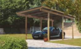 Karibu | Einzelcarport Eco 1 Variante A | 2x Gerade Stützbalken