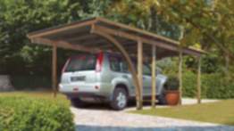 Karibu | Einzelcarport Eco 2 Variante B | 1x Gerade Stützbalken 1x Rundbogen