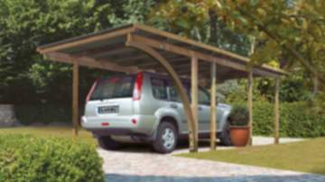 Karibu | Einzelcarport Eco 2 Variante B | 1x Gerade Stützbalken 1x Rundbogen