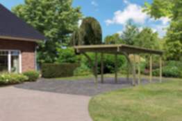 Karibu | Einzelcarport Eco 2 Variante C | 2x Rundbogen