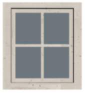 Karibu | Fenster (Dreh/Kipp) 28mm | elfenbeinweiß