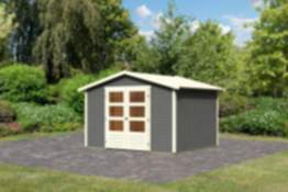 Karibu Gartenhaus Amberg 4 terragrau 242 x 242 cm