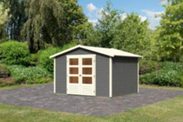 Karibu Gartenhaus Amberg 4 terragrau 242 x 242 cm