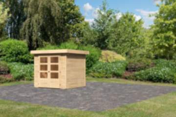 Karibu | Gartenhaus "Askola 2" |naturbelassen | Ohne Schleppdach