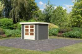 Karibu | Gartenhaus "Askola 3,5" | ohne Dachpappe | terragrau