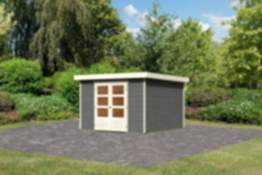Karibu | Gartenhaus "Askola 6" | ohne Dachpappe | terragrau