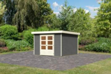 Karibu | Gartenhaus "Askola 6" | ohne Dachpappe | terragrau