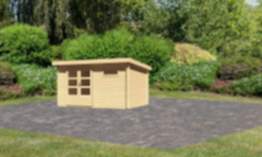 Karibu | Gartenhaus "Bastrup 8" SET | naturbelassen