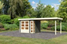 Karibu | Gartenhaus "Kerko 3" SET | terragrau | mit Schleppdach 2,8 m