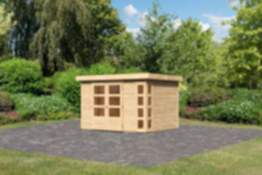 Karibu | Gartenhaus "Kerko 5" | ohne Dachpappe | naturbelassen