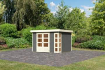 Karibu | Gartenhaus "Kerko 5" | ohne Dachpappe | terragrau