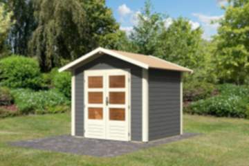 Karibu Gartenhaus Talkau 3 terragrau 240 x 200 cm
