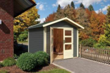 Karibu Gartenhaus Talkau 4 terragrau 240 x 240 cm