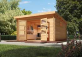 Karibu | Gartenhaus "Trittau 6" | naturbelassen